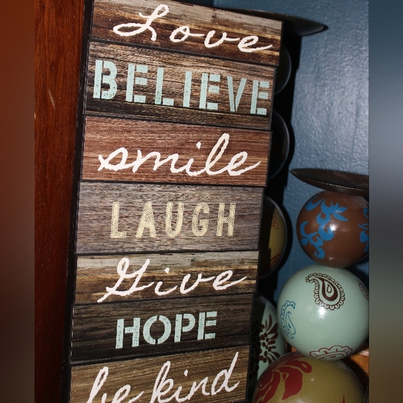 Large Candle Holder Set & decorative Wall Sign - Picture 14 of 16